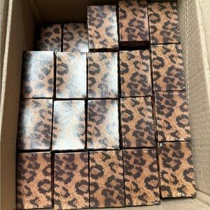 Leopard Print Lipstick or Cosmetic Boxes - Brown Animal Print (Lot)
